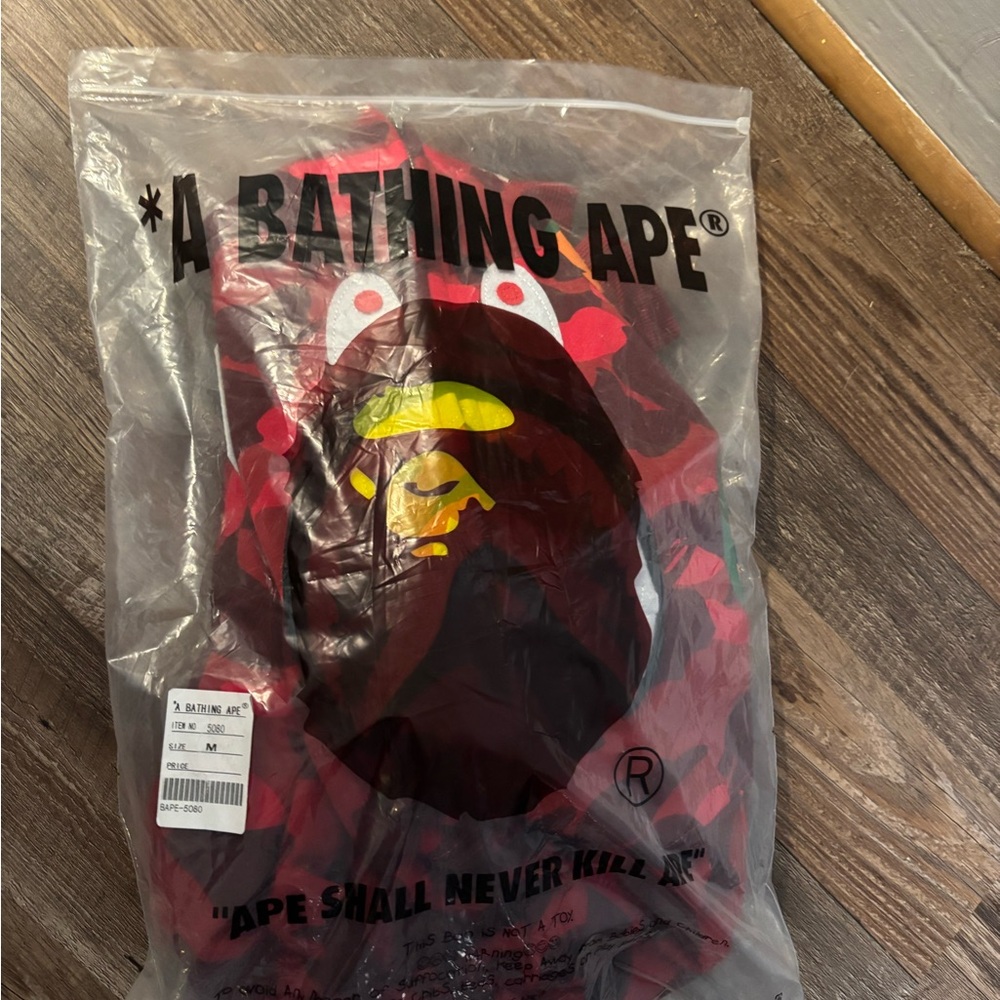 Bape Red and Black Jacket